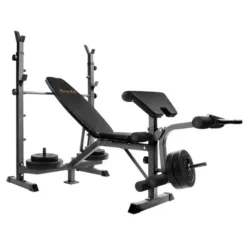 Everfit Multi-Station Weight Bench Press Fitness 48KG Barbell Set